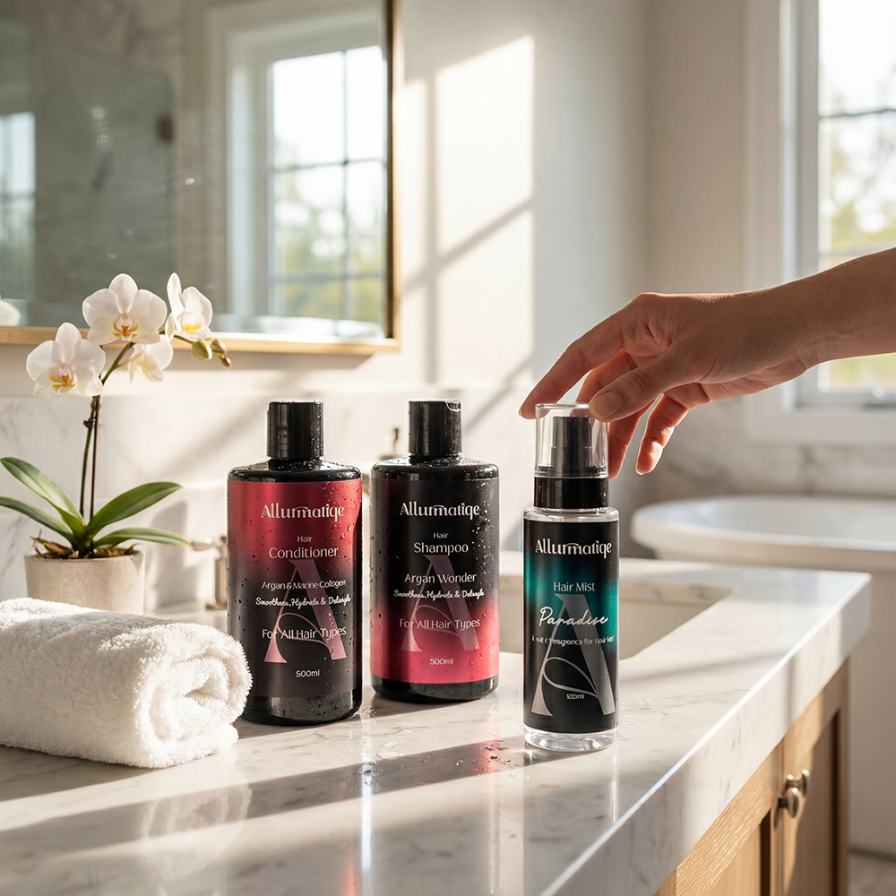 Allurmatiqe Argan Wonder Ritual - Argan Wonder Shampoo, Conditioner and Paradise Hair Mist